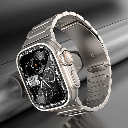 For Apple Watch SE 2023 44mm I-Shaped Titanium Watch Band(Sliver) - Watch Bands by PMC Jewellery | Online Shopping South Africa | PMC Jewellery