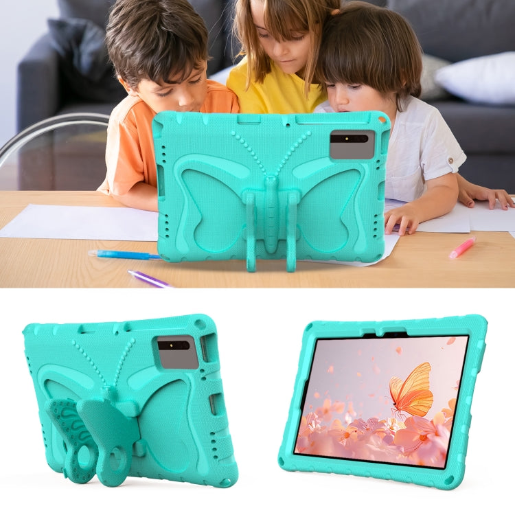 For Samsung Galaxy Tab S9 FE X510 Butterfly Bracket EVA Shockproof Tablet Case(Mint Green) - Galaxy Tab S9 FE by PMC Jewellery | Online Shopping South Africa | PMC Jewellery | Buy Now Pay Later Mobicred