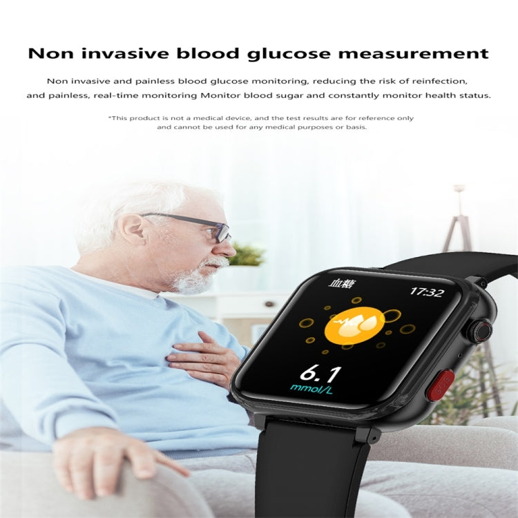 G18 1.83 inch Color Screen Smart Watch Silicone Strap, Support  Noninvasive Blood Sugar / Uric Acid(Blue) - Smart Watches by PMC Jewellery | Online Shopping South Africa | PMC Jewellery | Buy Now Pay Later Mobicred