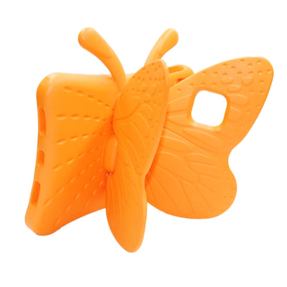 For iPad Air 11 2024 Butterfly Bracket Kids EVA Shockproof Tablet Case(Orange) - iPad Air 11 2024 Cases by PMC Jewellery | Online Shopping South Africa | PMC Jewellery | Buy Now Pay Later Mobicred