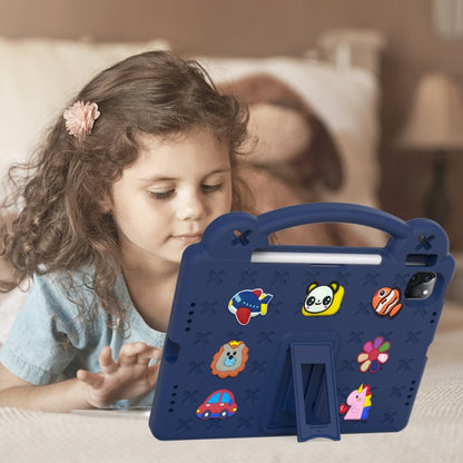 For iPad Air 11 2024 Handle Kickstand Children EVA Shockproof Tablet Case(Navy Blue) - iPad Air 11 2024 Cases by PMC Jewellery | Online Shopping South Africa | PMC Jewellery | Buy Now Pay Later Mobicred