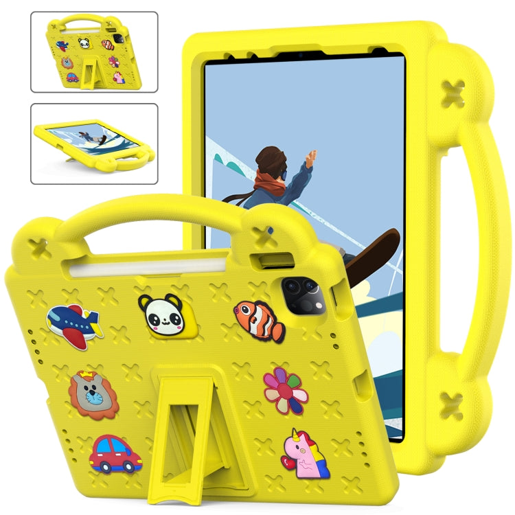 For  iPad Pro 11 2024 Handle Kickstand Children EVA Shockproof Tablet Case(Yellow) - iPad Pro 11 2024 Cases by PMC TechLife | Online Shopping South Africa | PMC TechLife | Buy Now Pay Later Mobicred