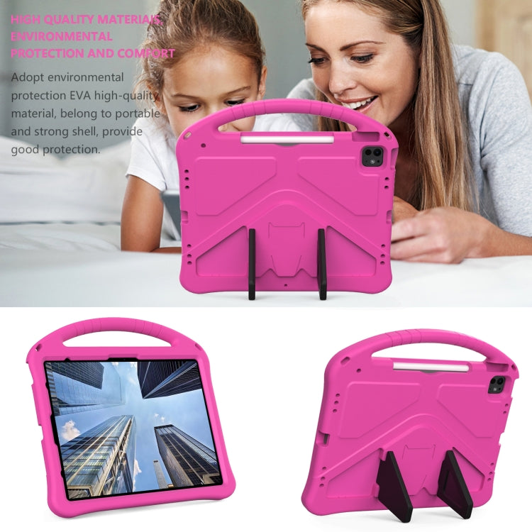 For iPad Air 13 2024 EVA Shockproof Tablet Case with Holder(RoseRed) - iPad Air 13 2024 Cases by PMC Jewellery | Online Shopping South Africa | PMC Jewellery | Buy Now Pay Later Mobicred