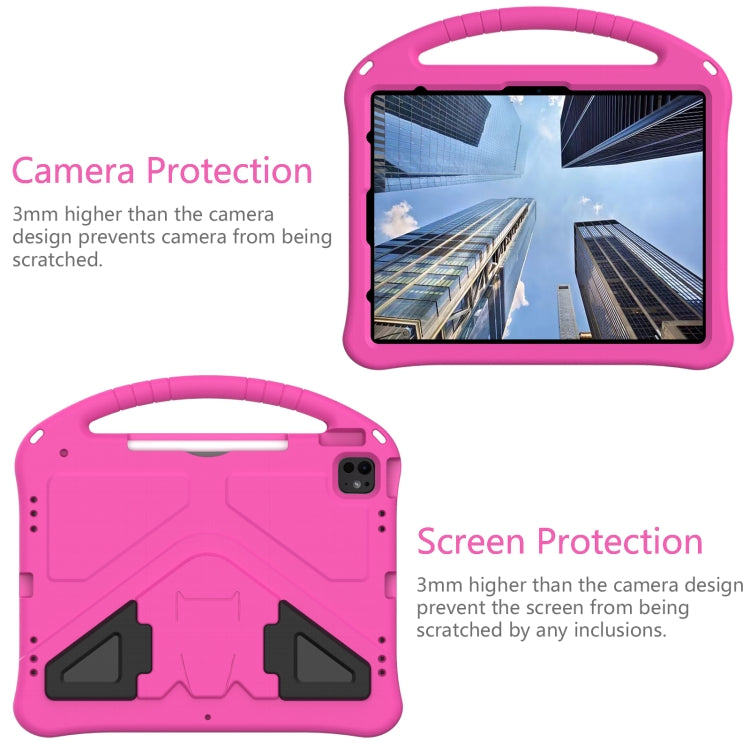 For iPad Air 13 2024 EVA Shockproof Tablet Case with Holder(RoseRed) - iPad Air 13 2024 Cases by PMC Jewellery | Online Shopping South Africa | PMC Jewellery | Buy Now Pay Later Mobicred