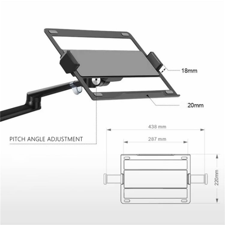 OL-10T Clip-on Desktop Stand Dual Computer Monitor Riser Bracket Laptop Holder - Laptop Stand by PMC Jewellery | Online Shopping South Africa | PMC Jewellery | Buy Now Pay Later Mobicred