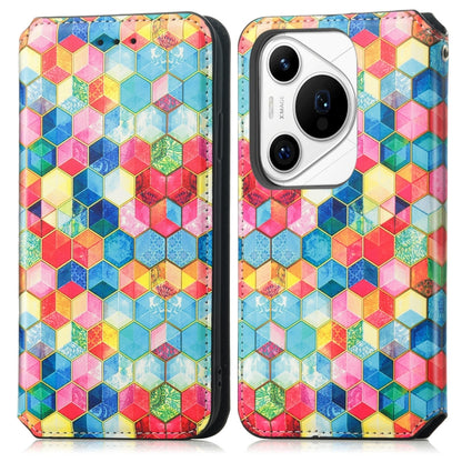 For Huawei Pura 70 Ultra CaseNeo Colorful Magnetic Leather Phone Case(Magic Space) - Huawei Cases by PMC Jewellery | Online Shopping South Africa | PMC Jewellery | Buy Now Pay Later Mobicred