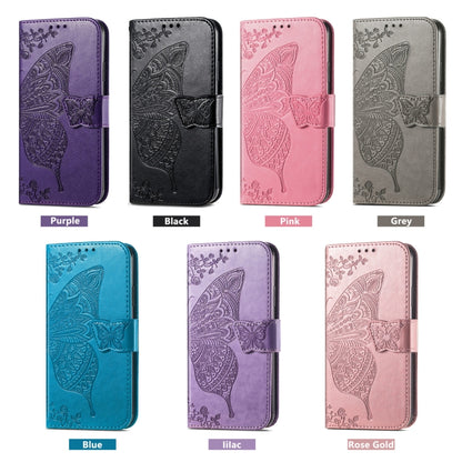 For Huawei Pura 70 Pro Butterfly Love Flower Embossed Leather Phone Case(Lavender) - Huawei Cases by PMC Jewellery | Online Shopping South Africa | PMC Jewellery | Buy Now Pay Later Mobicred