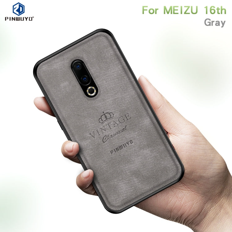 PINWUYO Shockproof Waterproof Full Coverage PC + TPU + Skin Protective Case for Meizu 16th(Brown) - Meizu by PINWUYO | Online Shopping South Africa | PMC Jewellery | Buy Now Pay Later Mobicred