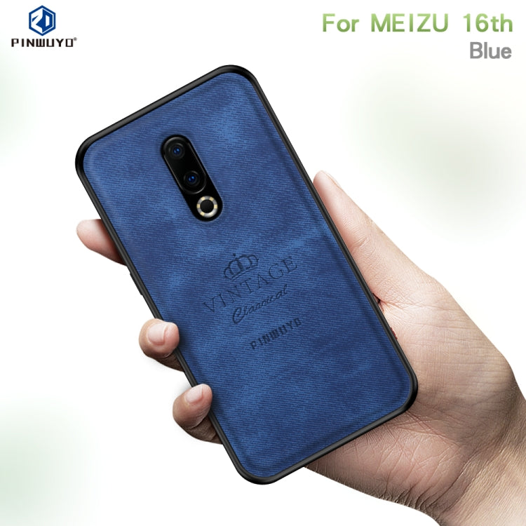 PINWUYO Shockproof Waterproof Full Coverage PC + TPU + Skin Protective Case for Meizu 16th(Blue) - Meizu by PINWUYO | Online Shopping South Africa | PMC Jewellery | Buy Now Pay Later Mobicred