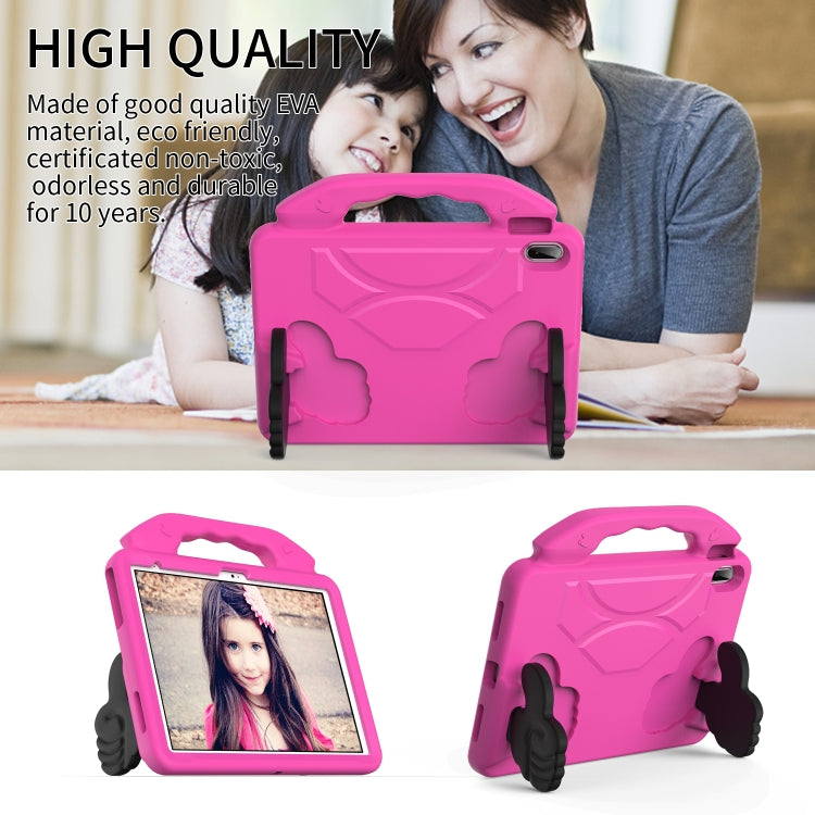 For iPad Air 11 2025 / 2024 Children EVA Shockproof Tablet Case with Thumb Bracket(RoseRed) - free shipping - PMC TechLife - Order now!