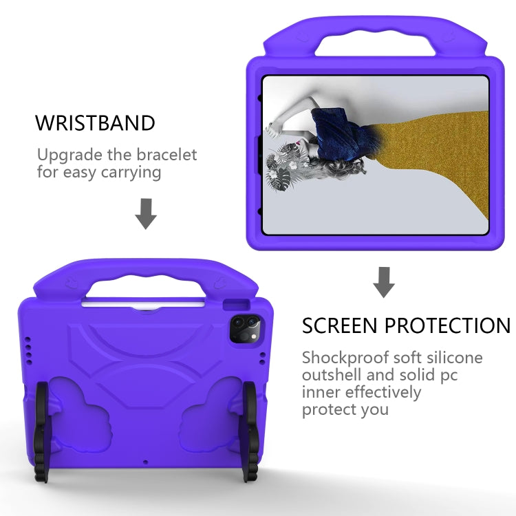 For iPad Pro 11 2024 Children EVA Shockproof Tablet Case with Thumb Bracket(Purple) - iPad Pro 11 2024 Cases by PMC Jewellery | Online Shopping South Africa | PMC Jewellery | Buy Now Pay Later Mobicred