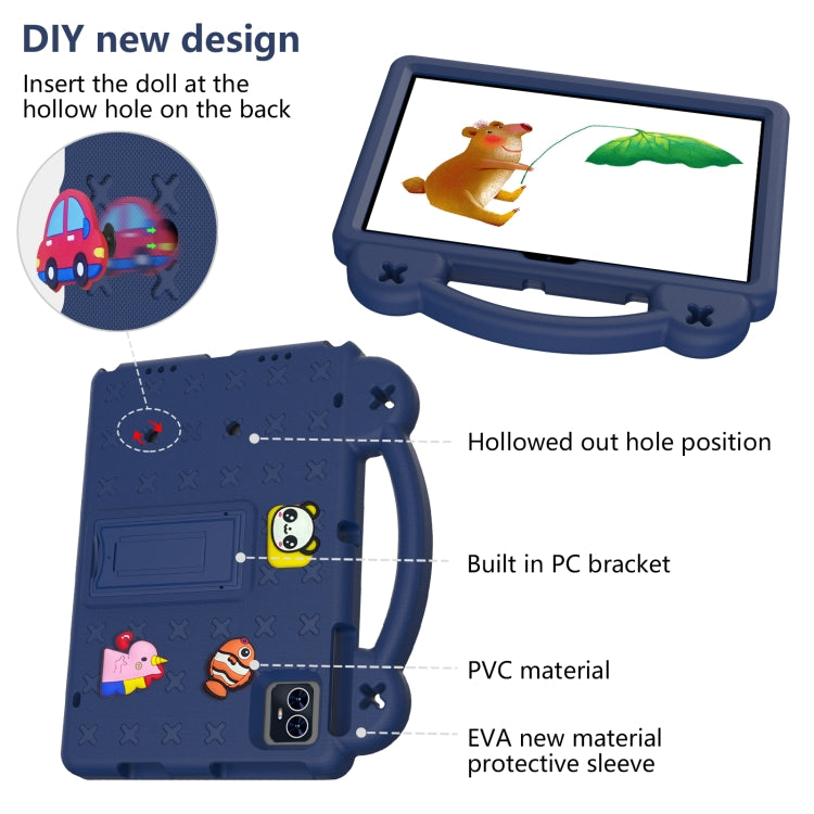 For Blackview Tab 80 10.1 2023 Handle Kickstand Children EVA Shockproof Tablet Case(Navy Blue) - Others by PMC Jewellery | Online Shopping South Africa | PMC Jewellery | Buy Now Pay Later Mobicred