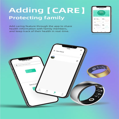 R09M SIZE 22 Smart Ring, Support Health Monitoring / Care For Families(Silver) - Smart Rings / Smart Telephones by PMC Jewellery | Online Shopping South Africa | PMC Jewellery | Buy Now Pay Later Mobicred