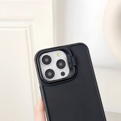 For iPhone 16 Pro Max Lens Frame Holder Shockproof Phone Case(Black) - iPhone 16 Pro Max Cases by PMC Jewellery | Online Shopping South Africa | PMC Jewellery | Buy Now Pay Later Mobicred