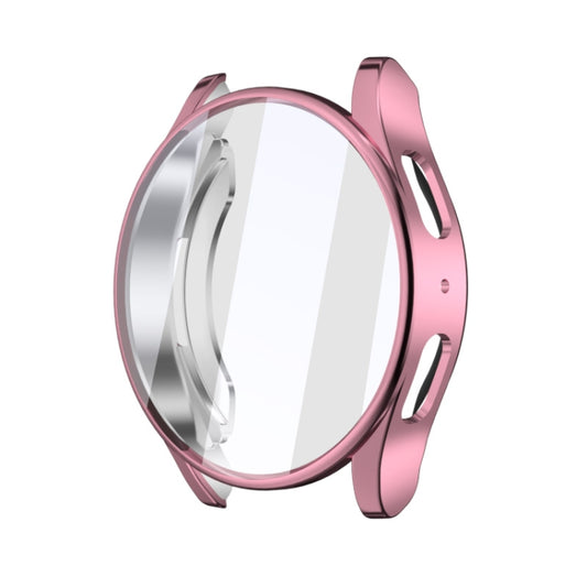 For Samsun Galaxy Watch 7 44mm Full Coverage TPU Electroplated Watch Protective Case(Pink) - Watch Cases by PMC Jewellery | Online Shopping South Africa | PMC Jewellery | Buy Now Pay Later Mobicred