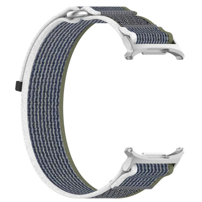 For Samsung Galaxy Watch Ultra 47mm Hook and Loop Fastener Loop Nylon Watch Band(Green+Grey) - Watch Bands by PMC Jewellery | Online Shopping South Africa | PMC Jewellery | Buy Now Pay Later Mobicred