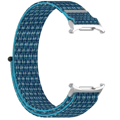 For Samsung Galaxy Watch Ultra 47mm Loop Nylon Hook and Loop Fastener Watch Band(Sea Blue) - Watch Bands by PMC Jewellery | Online Shopping South Africa | PMC Jewellery | Buy Now Pay Later Mobicred