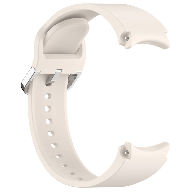 For Samsung Galaxy Watch7 40 / 44mm Solid Color Silver Buckle Quick Release Silicone Watch Band(Starlight) - free shipping - PMC TechLife - Order now!