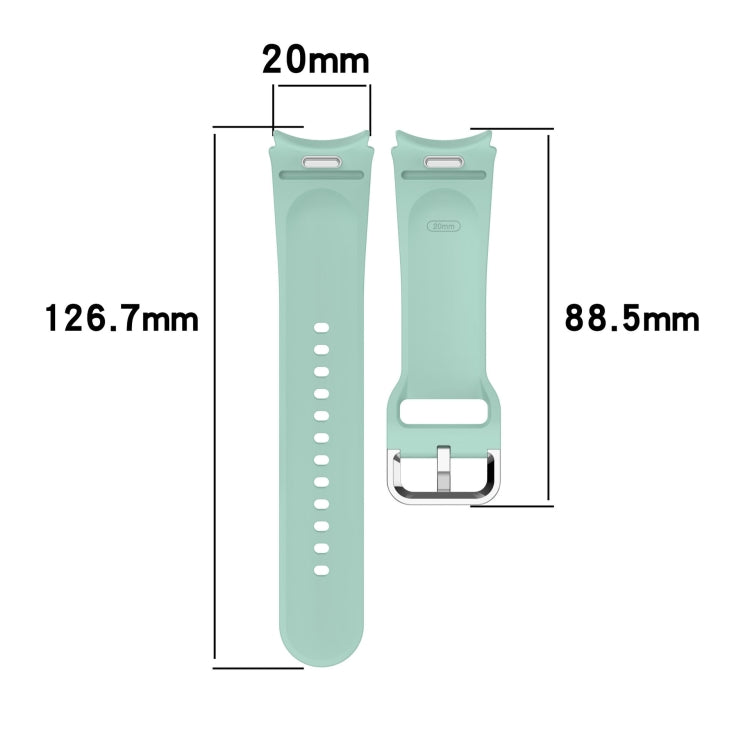 For Samsung Galaxy Watch 7 44mm Solid Color Silver Buckle Quick Release Silicone Watch Band(Pink) - free shipping - PMC TechLife - Order now!