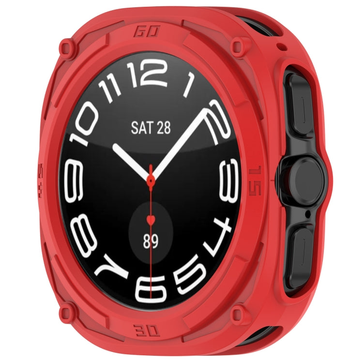 For Samsung Galaxy Watch Ultra 47mm Armored TPU Watch Protective Case(Red) - Watch Cases by PMC Jewellery | Online Shopping South Africa | PMC Jewellery | Buy Now Pay Later Mobicred