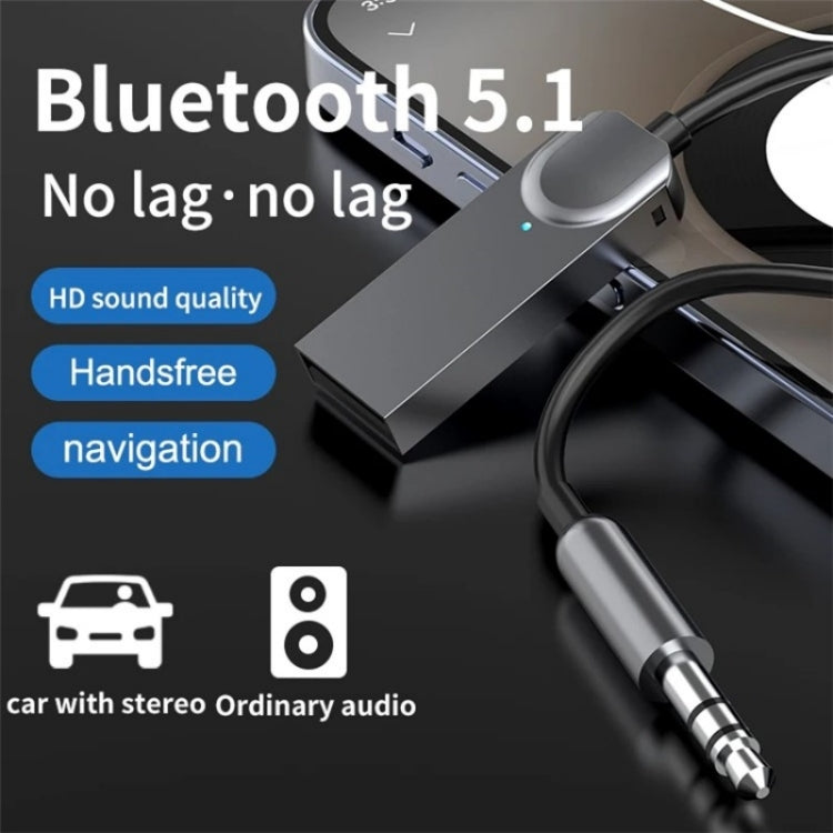 M02 3.5mm AUX Car Audio System Wireless Adapter Car Bluetooth Hands-Free Call Spring Cord - free shipping - PMC Jewellery - Order now!