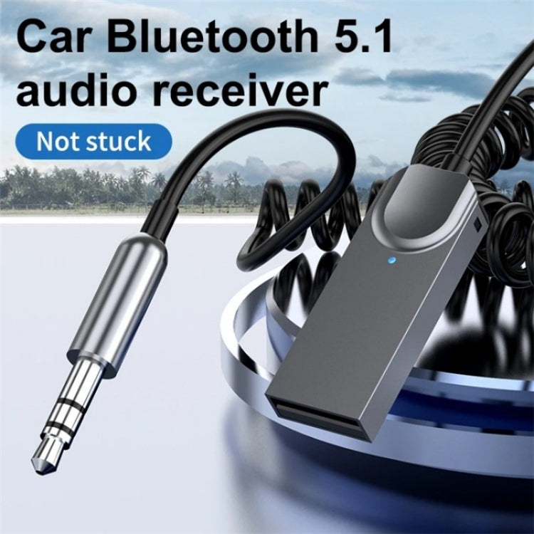 M02 3.5mm AUX Car Audio System Wireless Adapter Car Bluetooth Hands-Free Call Spring Cord - free shipping - PMC Jewellery - Order now!