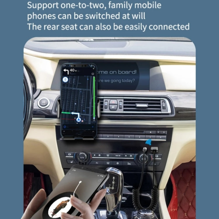 M02 3.5mm AUX Car Audio System Wireless Adapter Car Bluetooth Hands-Free Call Spring Cord - free shipping - PMC Jewellery - Order now!