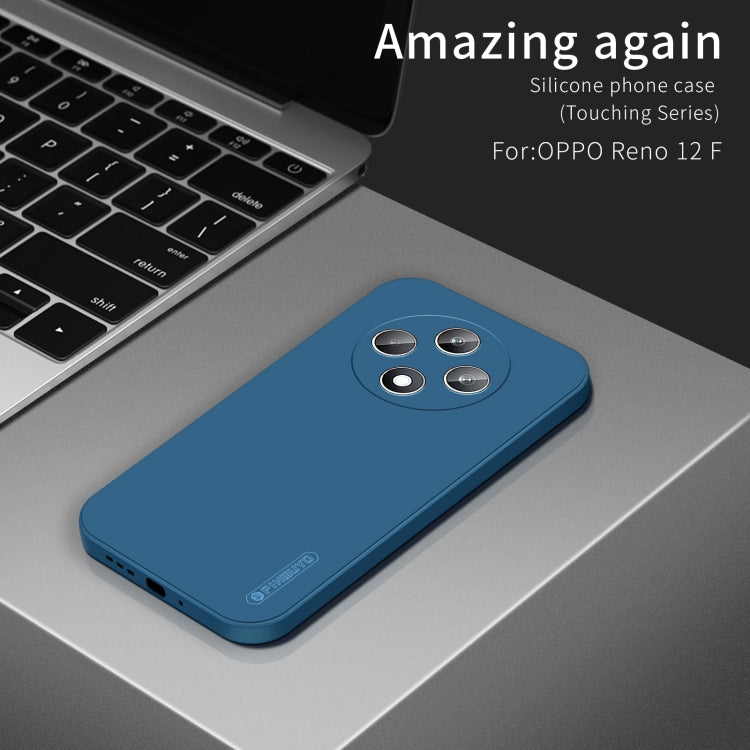 For OPPO Reno12 F PINWUYO Sense Series Liquid Silicone TPU Phone Case(Blue) - Reno12 F Cases by PINWUYO | Online Shopping South Africa | PMC Jewellery | Buy Now Pay Later Mobicred