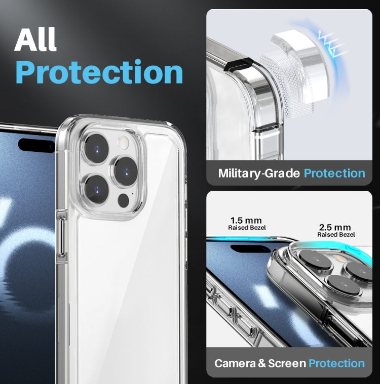 For iPhone 16 Pro Max NORTHJO 5 in 1 Clear Phone Case with 2pcs Screen Film + 2pcs Camera Lens Film - iPhone 16 Pro Max Cases by NORTHJO | Online Shopping South Africa | PMC Jewellery | Buy Now Pay Later Mobicred