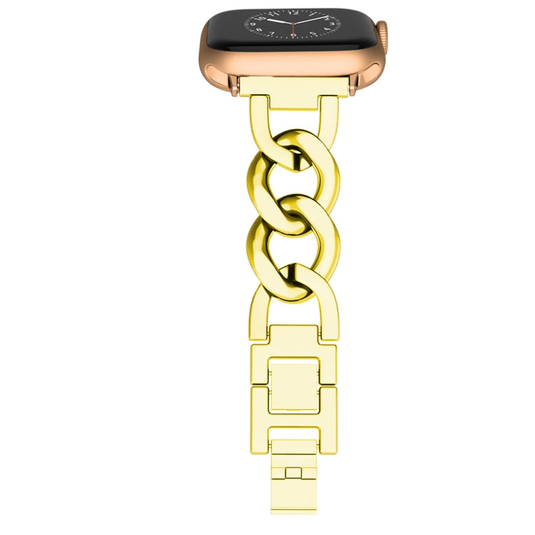 For Apple Watch Series 4 44mm Quick-Release Metal Chain Watch Band(Gold) - free shipping - PMC TechLife - Order now!