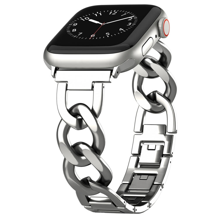 For Apple Watch SE 2022 40mm Quick-Release Metal Chain Watch Band(Silver) - free shipping - PMC TechLife - Order now!