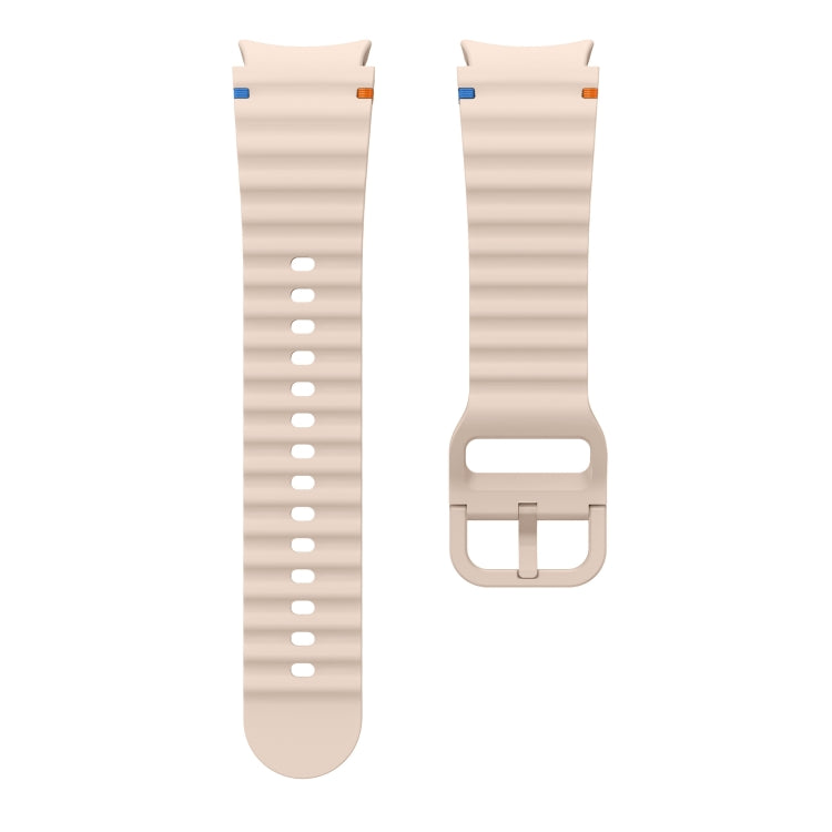 For Samsung Galaxy Watch 4 40 / 44mm Wave Pattern Stitched Silicone Watch Band(Pink) - free shipping - PMC TechLife - Order now!