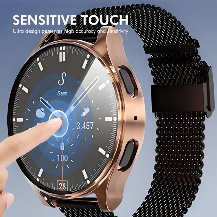 For Samsung Galaxy Watch7 44mm ENKAY Hat-Prince Full Coverage Electroplated Soft TPU Case with Screen Protection(Black) - free shipping - PMc TechLife - Order now!