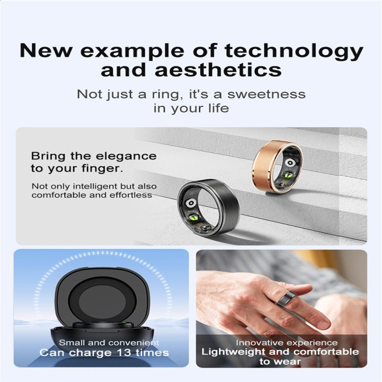 R03 SIZE 11 Smart Ring, Support Heart Rate / Blood Oxygen / Sleep / Multiple Sports Modes(Black) - free shipping - PMC TechLife - Order now!