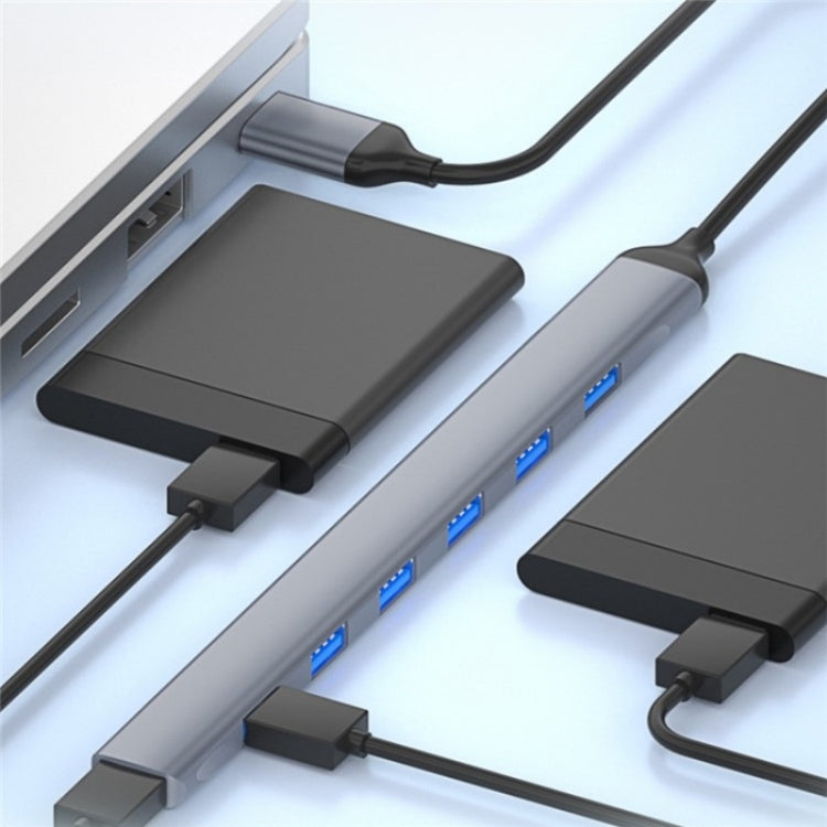 ADS-303A Data Transmission USB 3.0 / 2.0 Hub Expansion Dock Station 7-Port USB Adapter - USB 3.0 HUB by PMC TechLife | Online Shopping South Africa | PMC TechLife | Buy Now Pay Later Mobicred