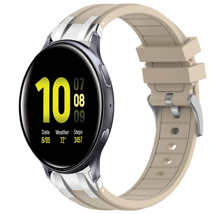 For Samsung Galaxy Watch Active 2 20mm Quick Release Silver Buckle Royal Silicone Watch Band(Starlight) - free shipping - PMC TechLife - Order now!