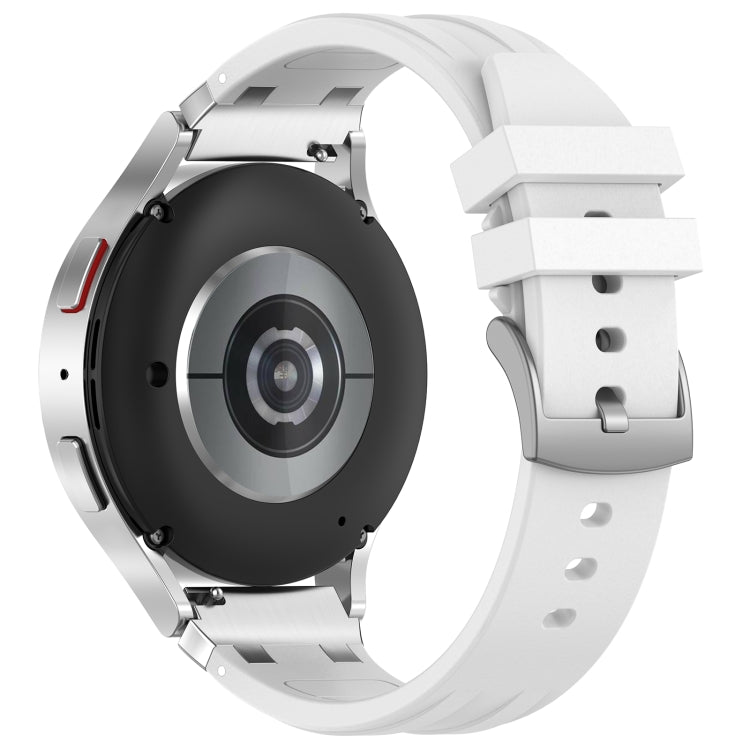 For Amazfit Bip U 20mm Quick Release Silver Buckle Royal Silicone Watch Band(White) - free shipping - PMC TechLife - Order now!
