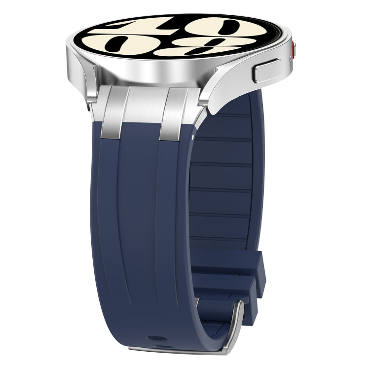 For Amazfit Bip3 Pro 20mm Quick Release Silver Buckle Royal Silicone Watch Band(Navy Blue) - free shipping - PMC TechLife - Order now!