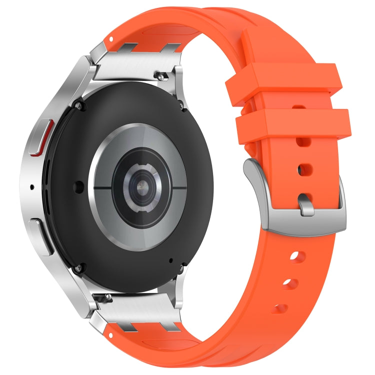 For Amazfit Active 20mm Quick Release Silver Buckle Royal Silicone Watch Band(Orange) - free shipping - PMC TechLife - Order now!
