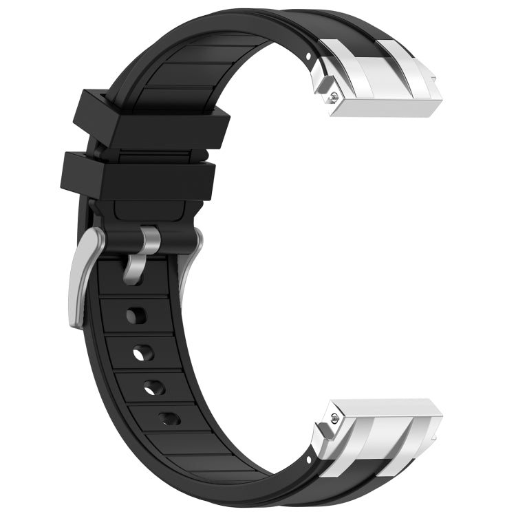 For Amazfit Bip3 20mm Quick Release Silver Buckle Royal Silicone Watch Band(Black) - free shipping - PMC TechLife - Order now!