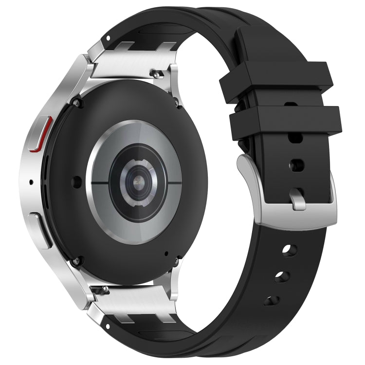 For Amazfit GTS 2e 20mm Quick Release Silver Buckle Royal Silicone Watch Band(Black) - free shipping - PMC TechLife - Order now!