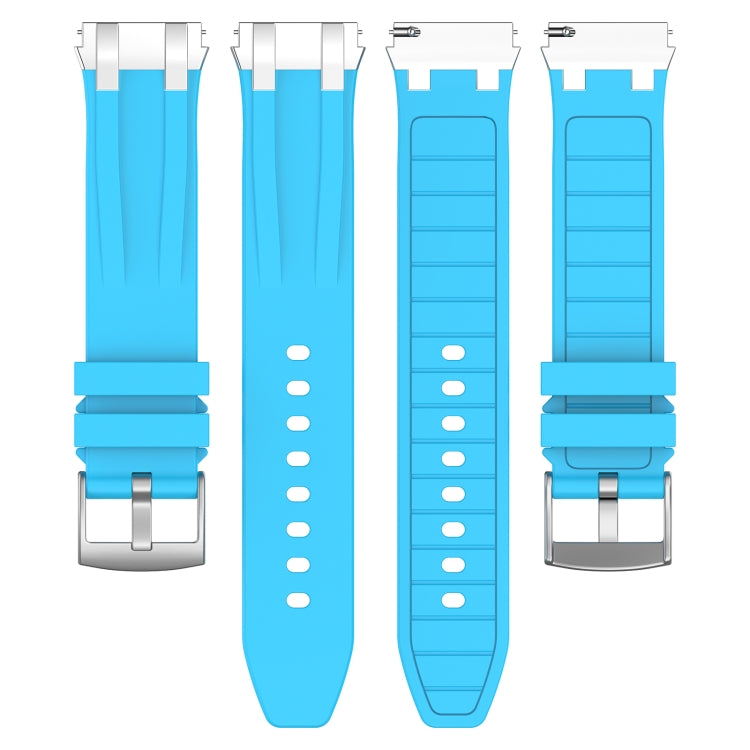 For Amazfit GTS 2e 20mm Quick Release Silver Buckle Royal Silicone Watch Band(Sky Blue) - free shipping - PMC TechLife - Order now!