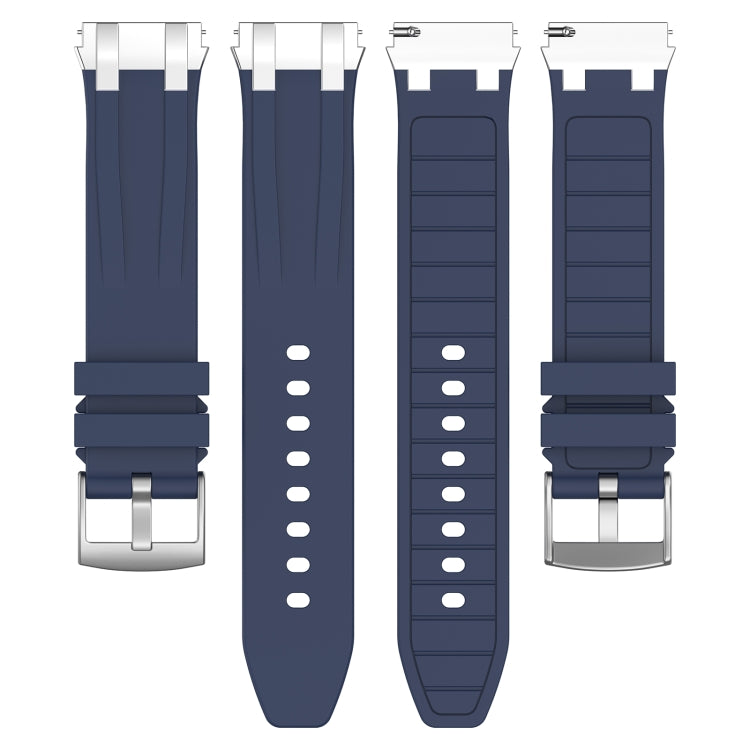 For Amazfit Bip Lite 20mm Quick Release Silver Buckle Royal Silicone Watch Band(Navy Blue) - free shipping - PMC TechLife - Order now!