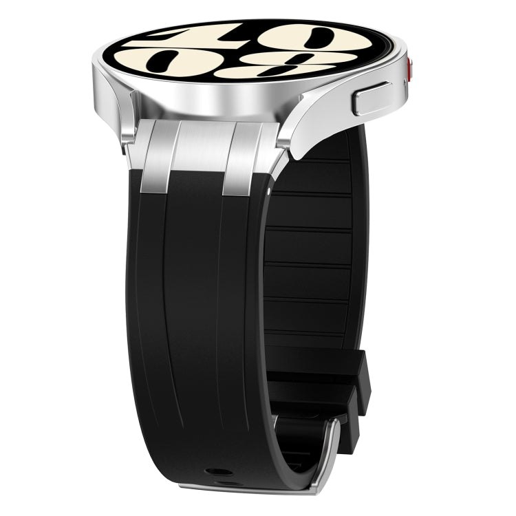 For Amazfit Bip 20mm Quick Release Silver Buckle Royal Silicone Watch Band(Black) - free shipping - PMC TechLife - Order now!