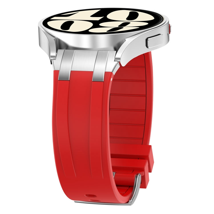 For Amazfit Bip 20mm Quick Release Silver Buckle Royal Silicone Watch Band(Red) - free shipping - PMC TechLife - Order now!