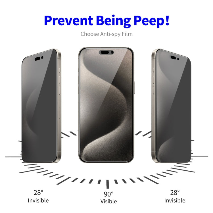 For iPhone 16 Pro 2pcs ENKAY Hat-Prince 28 Degree Anti-peeping Privacy Tempered Glass Film - iPhone 16 Pro Tempered Glass by ENKAY | Online Shopping South Africa | PMC Jewellery | Buy Now Pay Later Mobicred