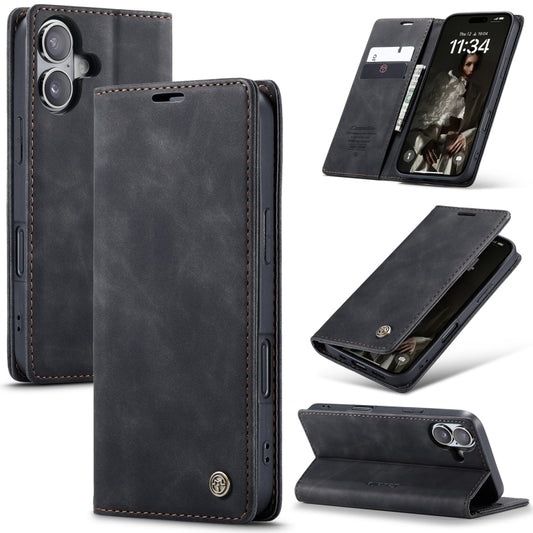 For iPhone 16 CaseMe 013 Multifunctional Horizontal Flip Leather Phone Case(Black) - iPhone 16 Cases by CaseMe | Online Shopping South Africa | PMC Jewellery | Buy Now Pay Later Mobicred