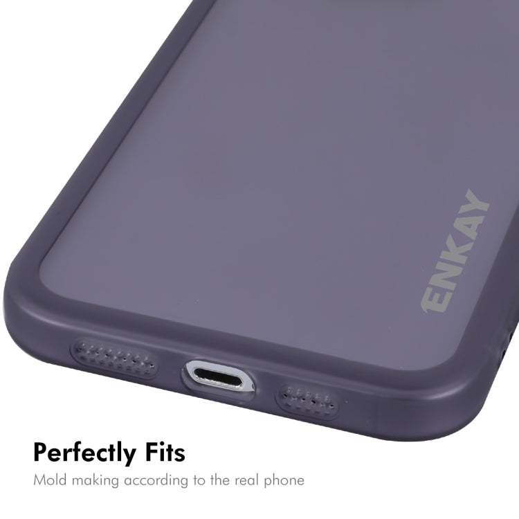 For iPhone 16 Pro ENKAY Hat-Prince Translucent Matte TPU Phone Case with Lens Film(Blue) - iPhone 16 Pro Cases by ENKAY | Online Shopping South Africa | PMC Jewellery | Buy Now Pay Later Mobicred