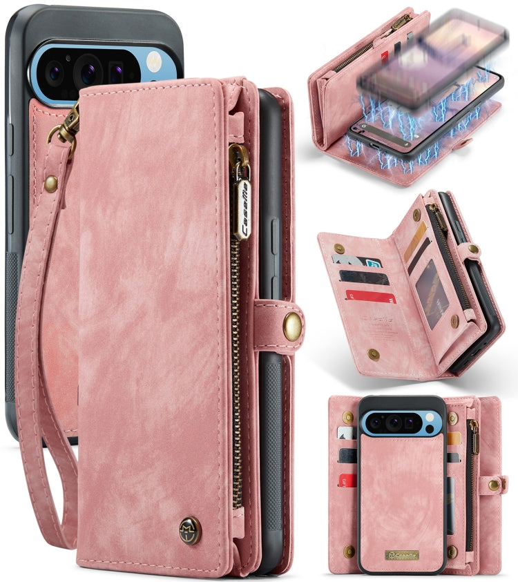 For Google Pixel 9 Pro XL CaseMe 008 Detachable Multifunctional Leather Phone Case(Pink) - Google Cases by CaseMe | Online Shopping South Africa | PMC Jewellery | Buy Now Pay Later Mobicred