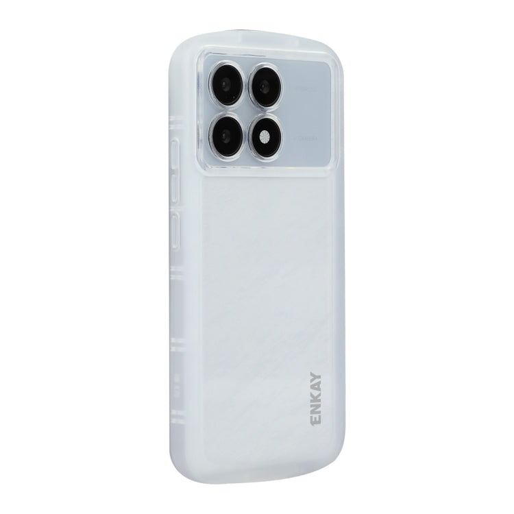 For Redmi K70 / K70 Pro ENKAY Hat-Prince Translucent Matte TPU Shockproof Phone Case(White) - K70 Pro Cases by ENKAY | Online Shopping South Africa | PMC Jewellery | Buy Now Pay Later Mobicred